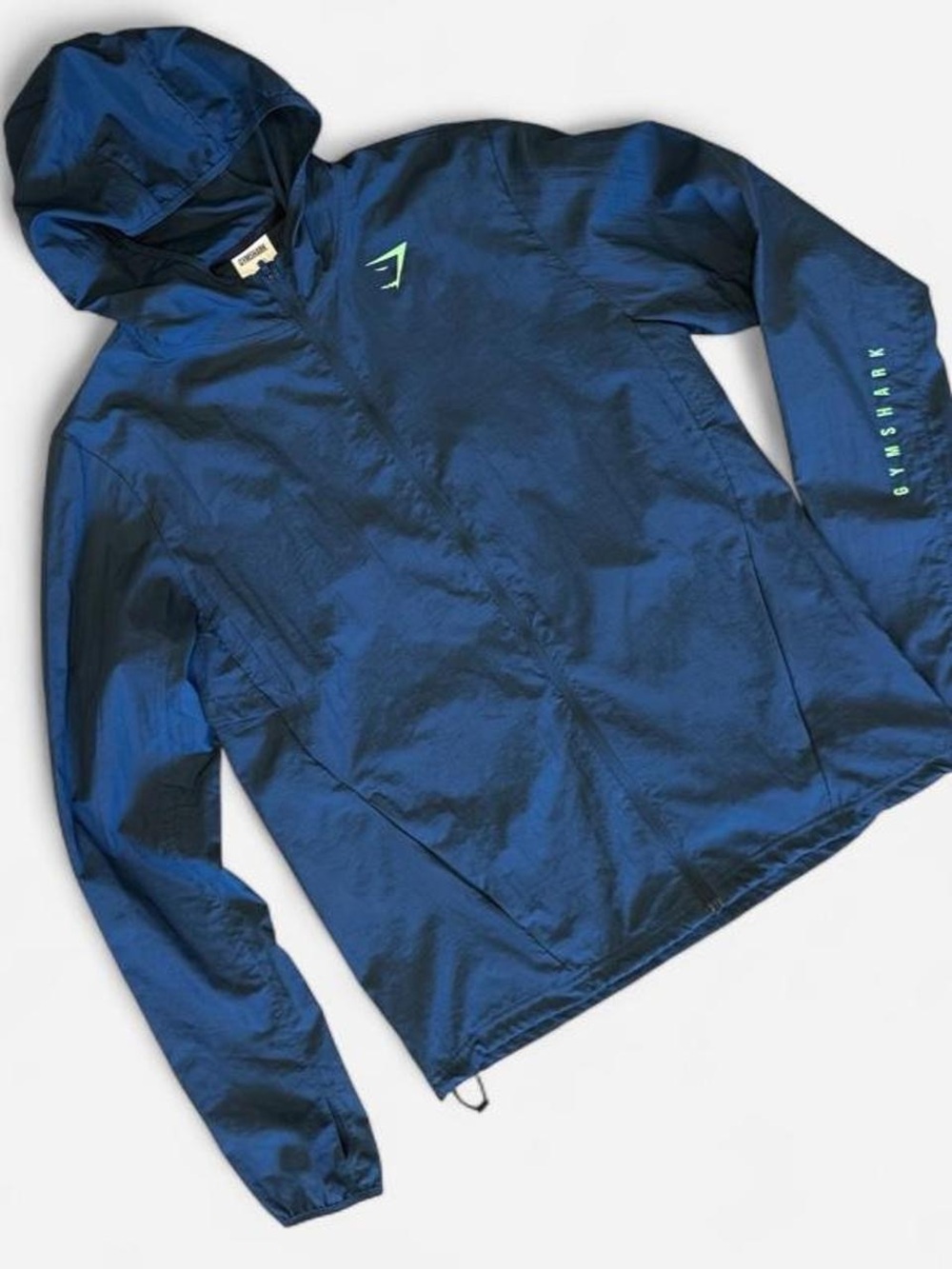 Gymshark Men’s Sport Windbreaker Winter Teal Small Hooded Jacket